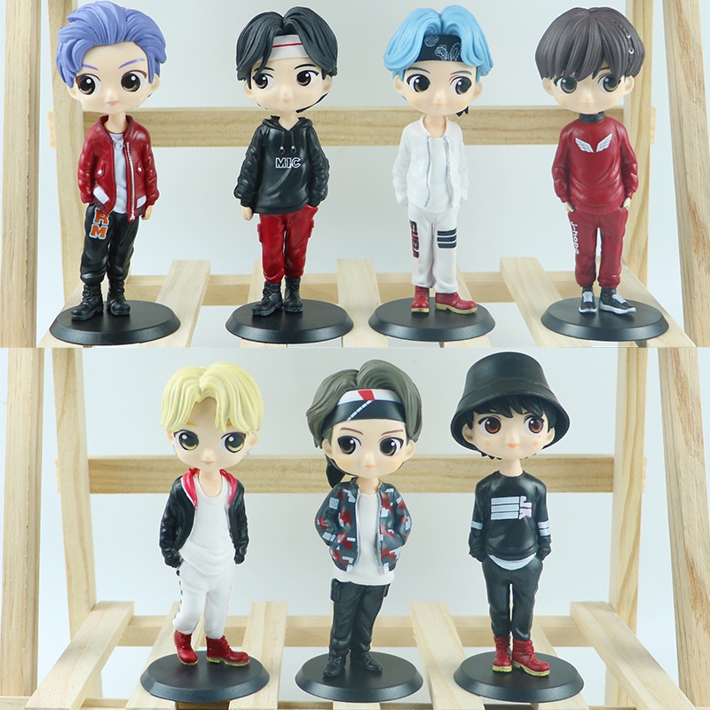 Set 7 Mô Hình Đồ Chơi Nhân Vật Trong Nhóm Nhạc Bts 15cm