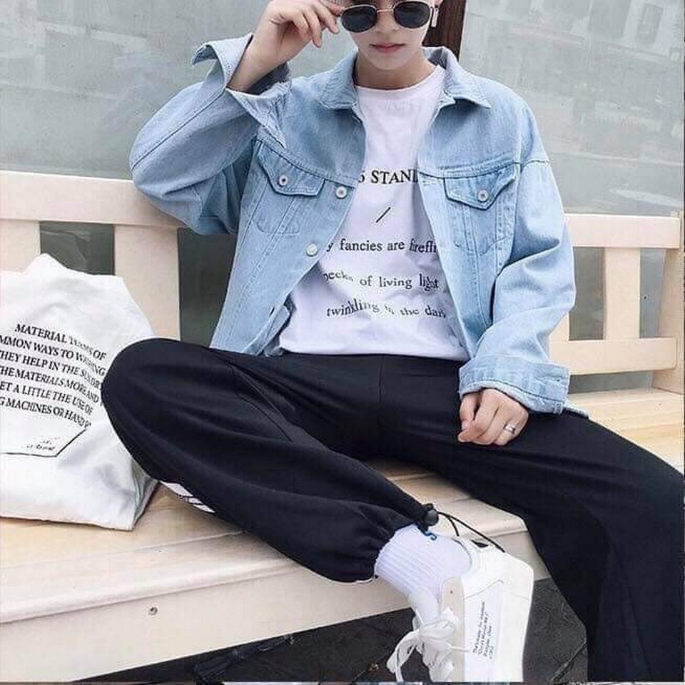 Áo khoác Jean Nam phong cách bản đồ tư duy mới TRA205