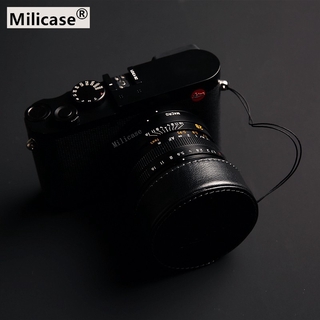 Vỏ Da Kèm Nắp Bảo Vệ Ống Kính Máy Ảnh Milicase Leicase Q typ116 QP leica Q2