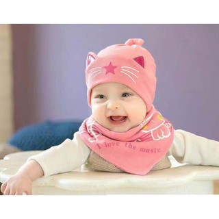 SET MŨ YẾM HÌNH MÈO CHO BÉ