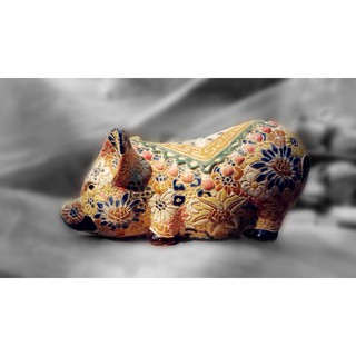 Ống heo gốm tráng men giả đồ cổ- HEO BÁ HUÊ