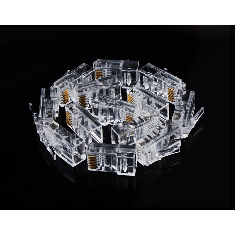 Đầu Bấm Mạng Cho Dây Cate 5 10 Đầu/Túi Ugreen 20331 Chính Hãng