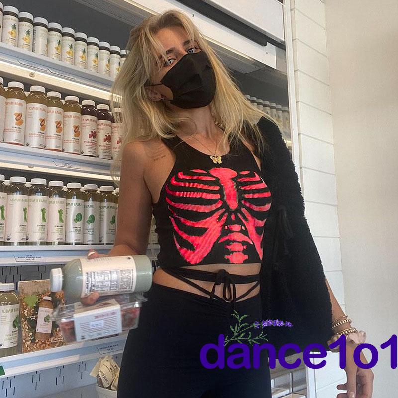 Áo thun nữ không tay in hình phong cách cá tính