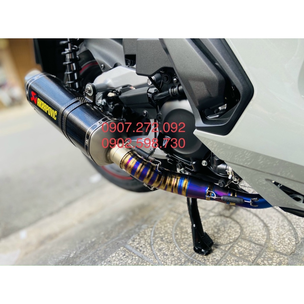 Cổ pô TĂNG 2 khúc Titan xịn 32x51 gắn pô lon pô độ dành cho SHVN, AB125-150, VARIO, Click Thái , SH mode