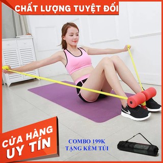 Combo thảm tập yoga và dụng cụ tập cơ bụng + tặng túi đựng thảm