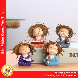 [Giá Rẻ Nhất Shopee] 🙏Bộ Tượng Tứ Không Đội Nón - Hàng Cao Cấp - Cửa Hàng Chú Sa Di Hoan Hỉ