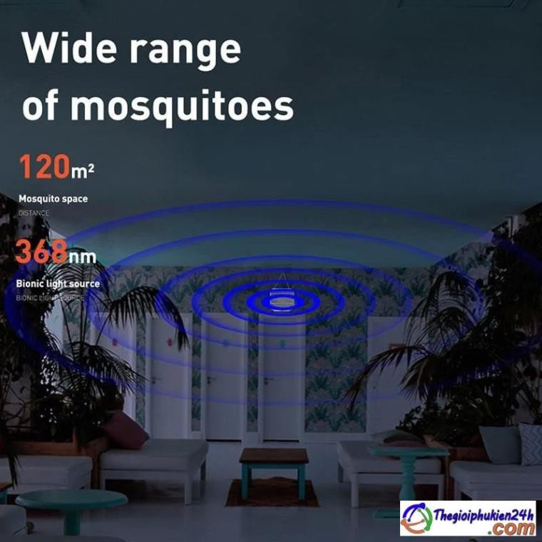 Đèn Bắt Muỗi Và Côn Trùng Ngoài Trời Baseus ACMWD-TA01 Pavilion Courtyard Mosquito Killer (365nm, IPX4, UV Light Mosquit