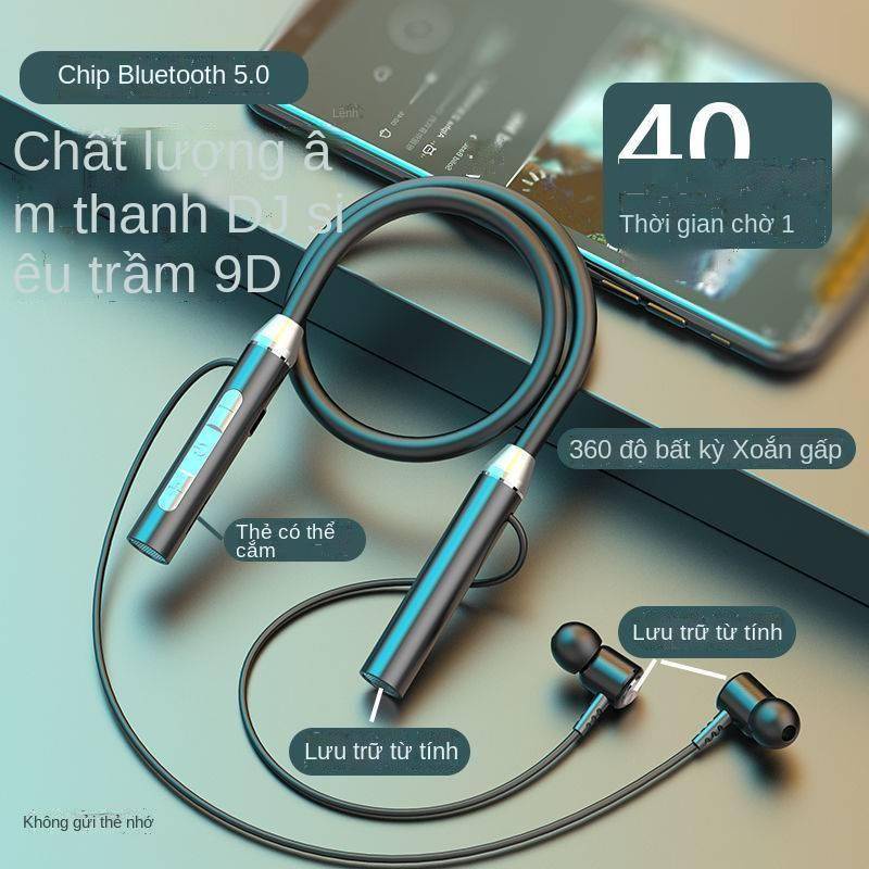 Tai nghe không dây bluetooth TWS sạc không dây cảm ứng chống ồn âm thanh không gian đeo cổ phong cách thể thao cho Huawei Apple OPPO Xiaomi vivo【Thích hợp cho tất cả các mẫu điện thoại di động / pad / máy tính xách tay】