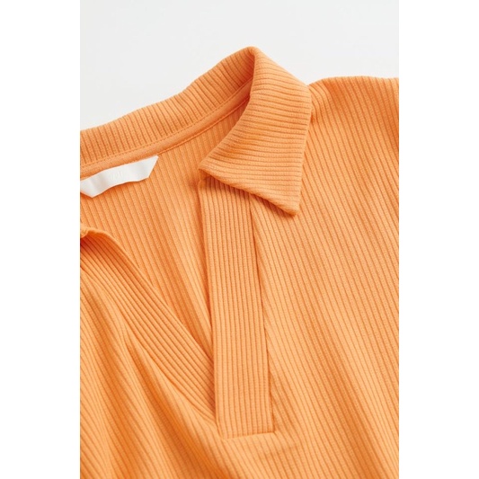 Áo polo nữ dài tay dáng croptop HM auth