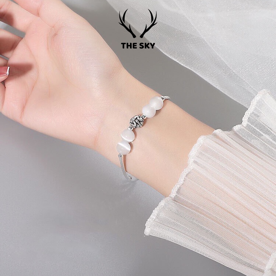 Vòng tay đôi, vòng phong thuỷ đá Obsidian tượng trưng cho sự hộ mệnh toàn vẹn freesize dành cho nam và nữ VT1016