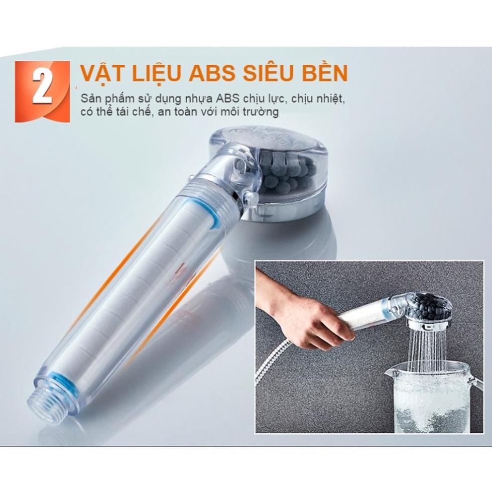 Vòi Sen Tăng Áp Nhà Tắm 1674 Chất liệu nhựa cao cấp