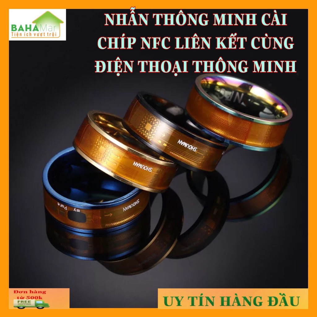 NHẪN THÔNG MINH CÀI CHÍP NFC LIÊN KẾT CÙNG ĐIỆN THOẠI THÔNG MINH "BAHAMAR" có thể đeo nhẫn thay thế điều khiển truy cập.