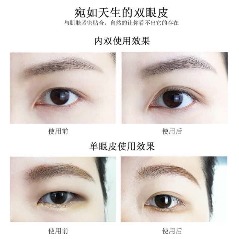 Cuộn Dán Kích Mí 600 Miếng Tạo Mắt 2 Mí Tàng Hình Không Lộ Keo Có Hộp Đựng