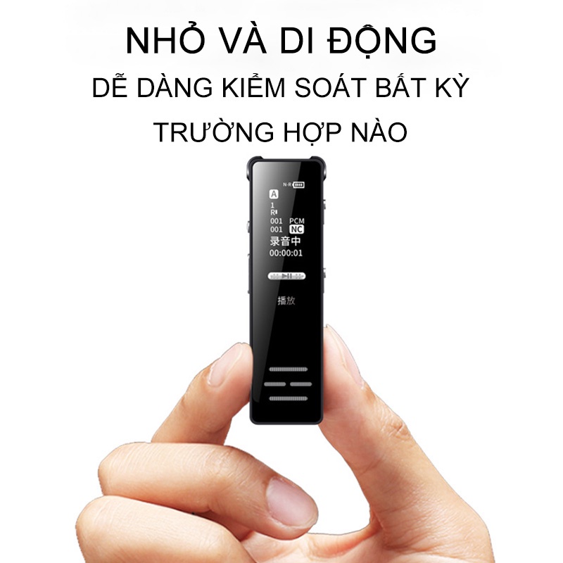 Hot-Máy ghi âm , máy ghi âm chuyên dụng mini siêu nhỏ ghi âm đến 48h hỗ trợ lọc âm cực tốt {NBLYB}