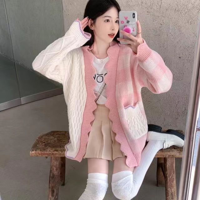 Áo Khoác Cardigan Dệt Kim Mỏng Dáng Rộng Thời Trang Mùa Thu Cho Nữ