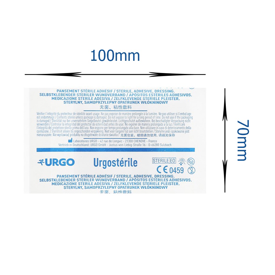 Băng dán / Băng cá nhân / Gạc vô trùng miếng lớn Urgosterile / Urgo Sterile cho vết thương lớn, vết bỏng, phẫu thuật