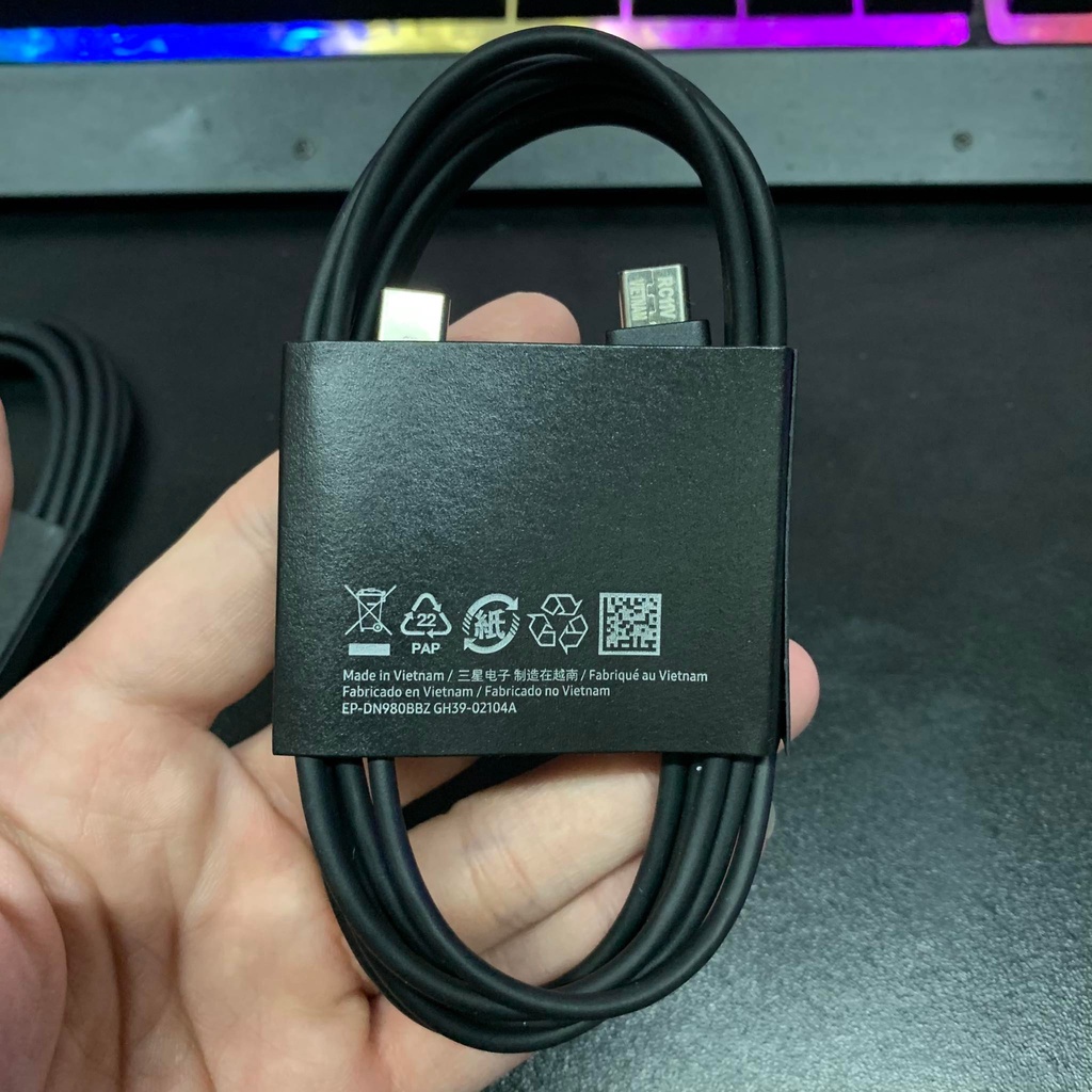 Cáp sạc nhanh Samsung PD c to c dài 1,8m - Độ Bền Cao, Ổn Định Tốc Độ Sạc, Bảo Vệ Pin & Máy