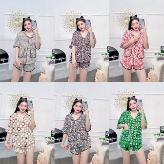 Đồ ngủ pijama tay cánh dơi quần đùi nữ mặc nhà siêu xinh chất liệu mango siêu mềm freesize dưới 60kg