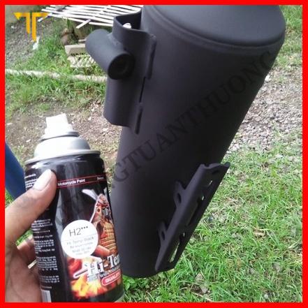 Sơn Pô chịu nhiệt Samurai H2 màu đen và H1 màu bạc