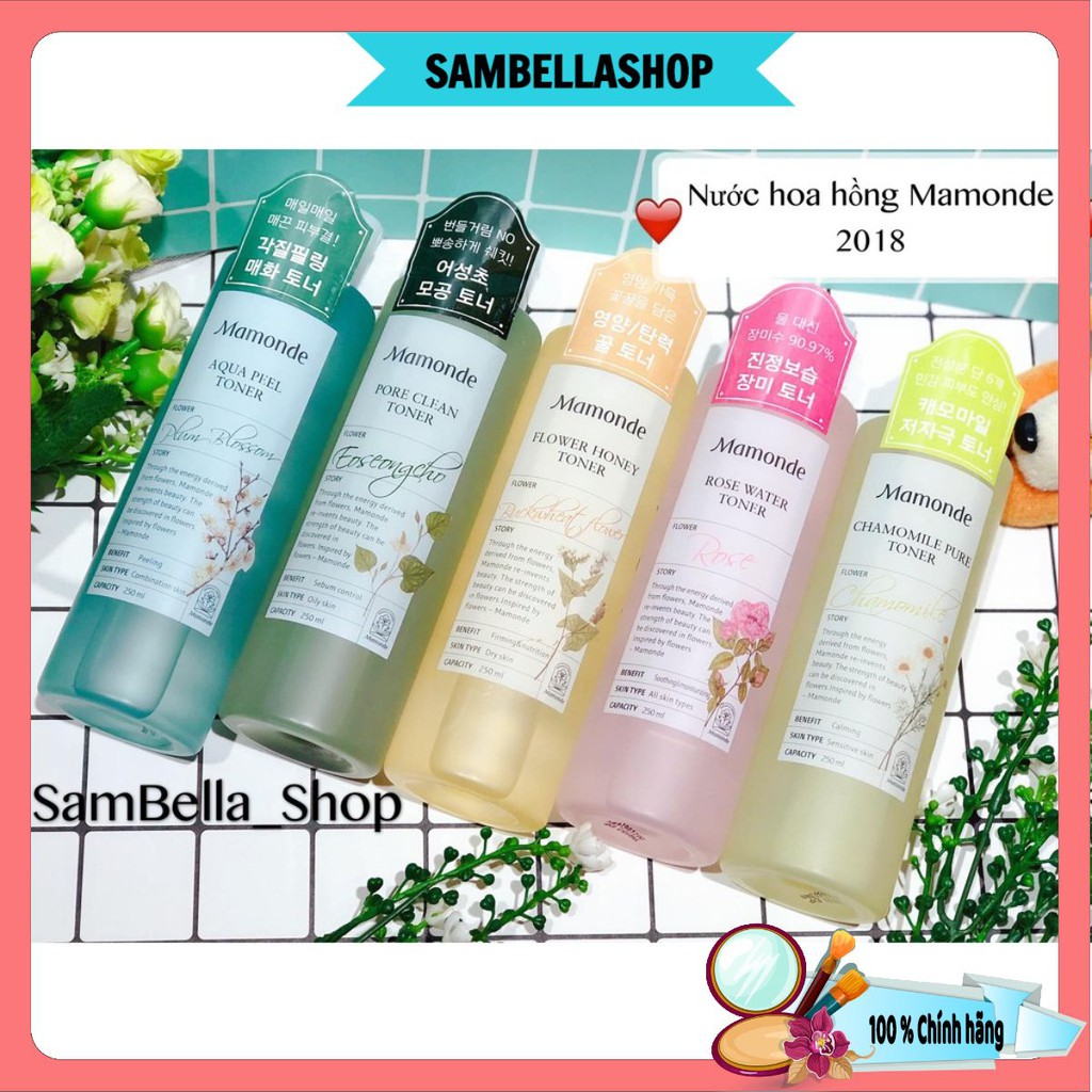 [AUTH-SALE] NƯỚC HOA HỒNG MAMONDE 2018 5 LOẠI