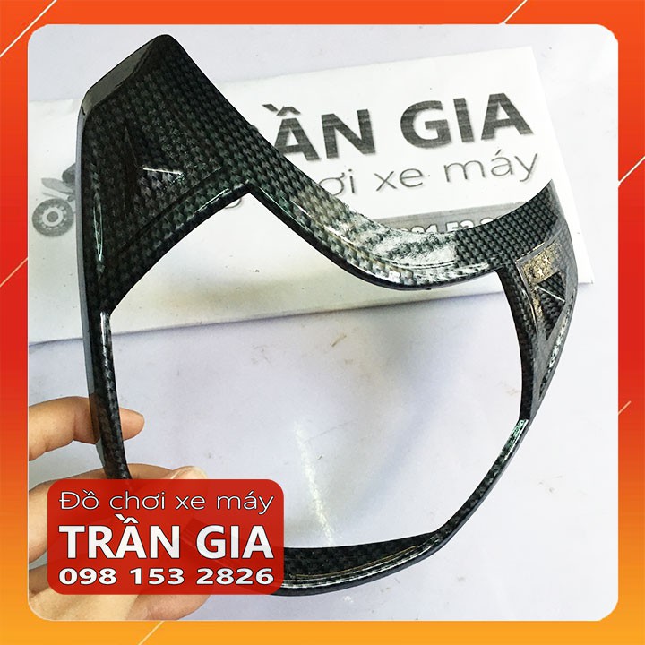 Ốp viền đèn pha xe vision 2014-2015-2016-2017-2018-2019-2020 xi inox cacbon - phụ kiện trang trí