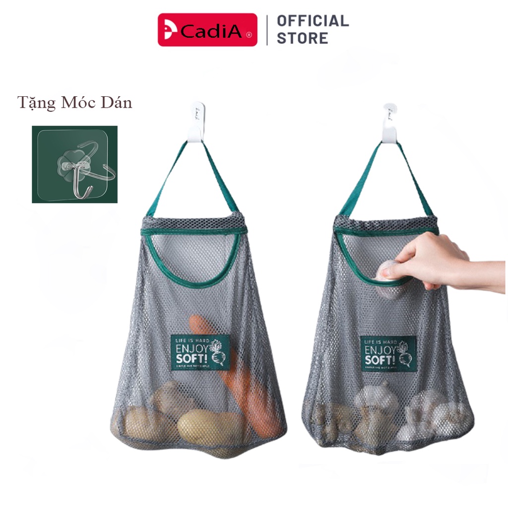 Túi Treo hành tỏi Lưu Trữ Hành Tỏi Tránh Mốc Lưới Đan Hình Tháp 2 ngăn, Túi treo thực phẩm nhà bếp