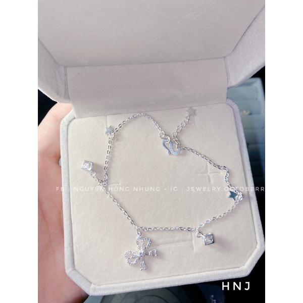 Lắc chân nơ xinh xinh bạc ta s999