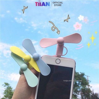 Quạt Mini Cầm Tay Hai Trong Một Sạc Usb Cho Điện Thoại Android iphone