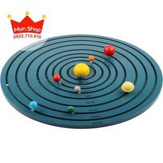 Giáo cụ Montessori bản Quốc tế - Sa bàn các hành tinh trong hệ mặt trời