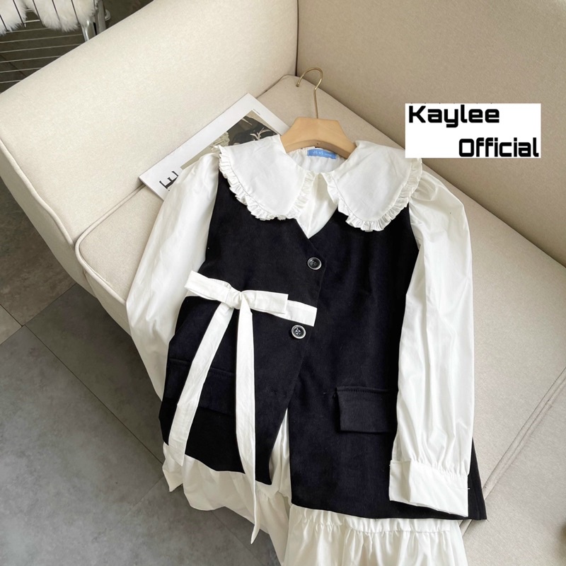 Váy Babydoll Kèm Gile Đính Nơ Hàng QC ảnh thật cận chất Kaylee | WebRaoVat - webraovat.net.vn
