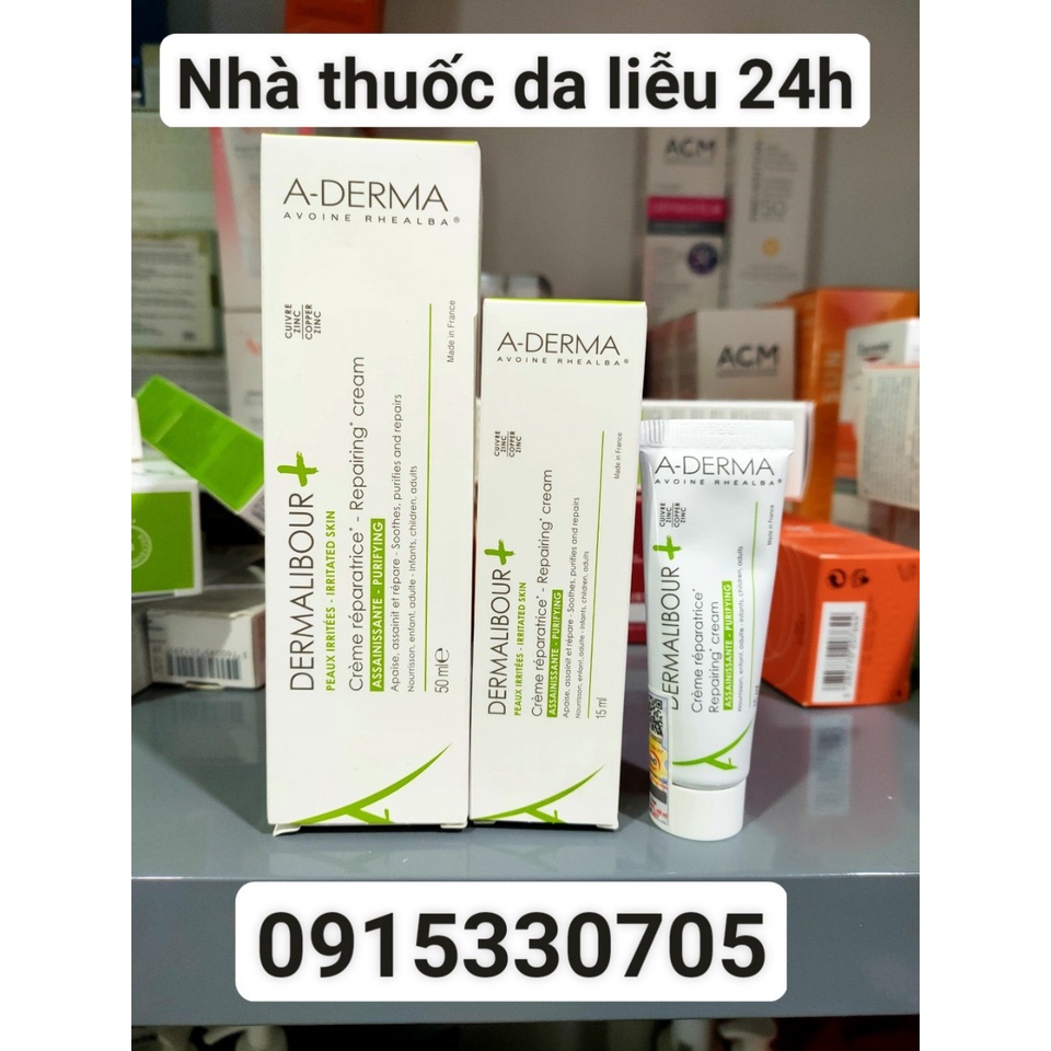 Kem làm dịu da, kháng khuẩn cho da nhạy cảm, dễ kích ứng Aderma Dermalibour + Crème 50ml