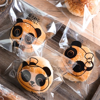 [TÚI TO] Túi nilong dán miệng đựng Bánh Mì & Bánh Ngọt hình Panda set 10 túi