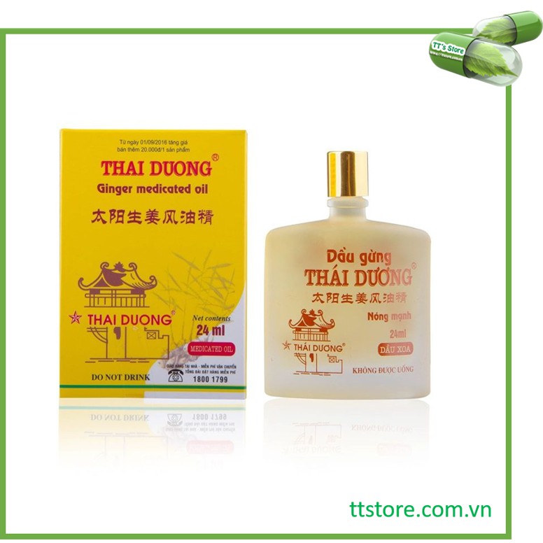 Dầu gừng Thái Dương (Chai 24ml, 6ml) - Dầu gió