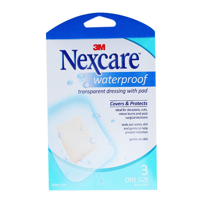 Túi 3 miếng băng keo cá nhân chống thấm nước có gạc Nexcare 3M BKCN-GAC