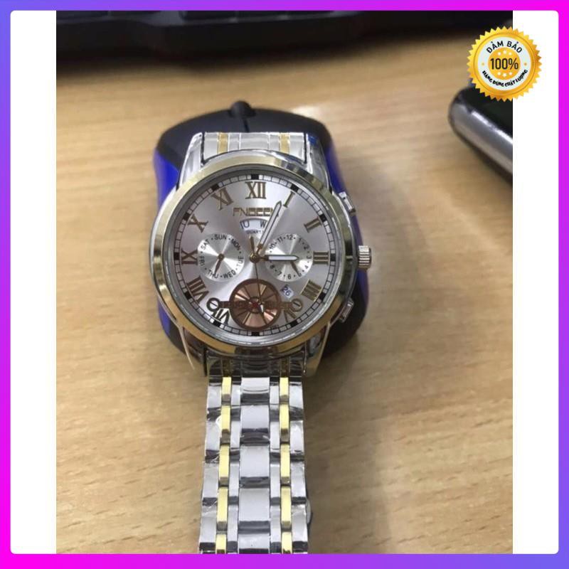 ĐỒNG HỒ NAM FNGEEN CHÍNH HÃNG DÂY THÉP CHẠY 2 LỊCH (TẶNG KÈM HỘP VÀ PIN DỰ PHÒNG) [ Đồng Hồ Nam Cao Cấp] | BigBuy360 - bigbuy360.vn