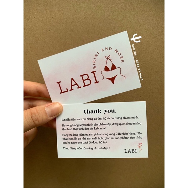 In Card Cảm Ơn theo yêu cầu, Thiệp Cảm Ơn, Thank You theo yêu cầu