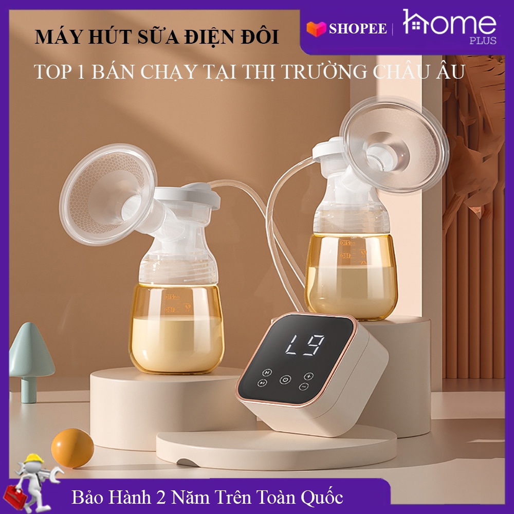 Máy hút sữa điện đôi đa chức năng 9 cấp độ, massage bầu ngực tăng cường tiết sữa. Bảo hành 2 năm trên toàn quốc.