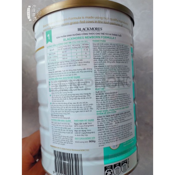 SỮA BLACKMORES NHẬP KHẨU 1, 2, 3