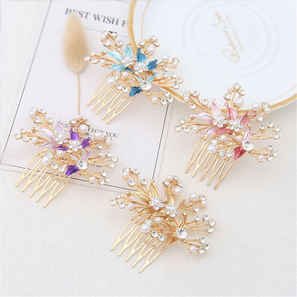 Lược Cài Tóc Cô Dâu Đính Hoa Và Bướm MIHAN1