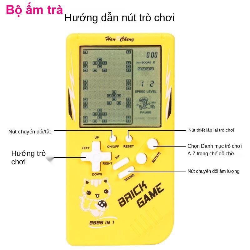 Máy chơi game điện tửMáy chơi trò Tetris hoài cổ kiểu cũ cầm tay retro cho trẻ em giáo dục đồ thời thơ ấu nhỏ