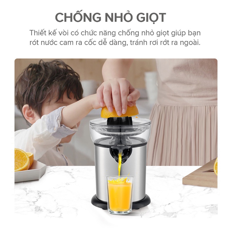 Máy Vắt Cam Sharp EJ-J130-ST Đầu Rót Trực Tiếp - Hàng Chính Hãng Bảo Hành 12 Tháng