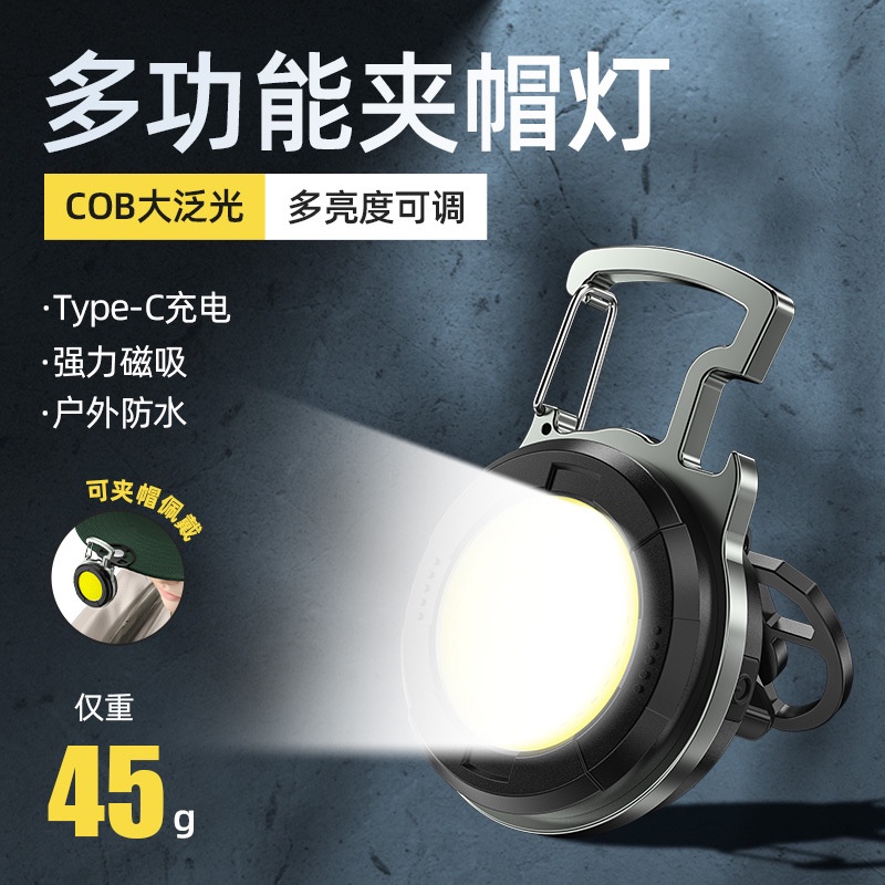 Đèn Đội Đầu Ultra Móc Khóa Đèn Pin Mini Siêu Sáng Sạc Type-C Tiện Dụng