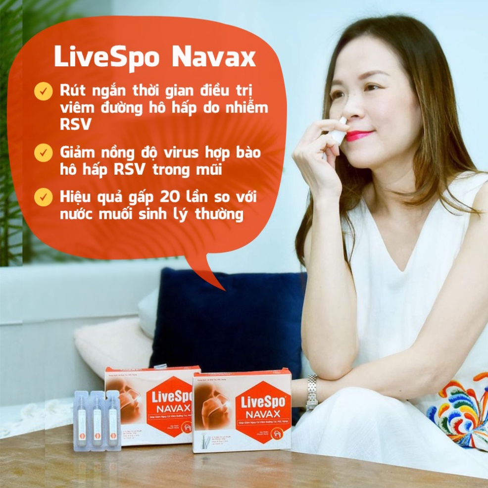 [ Chính Hãng] Nước muối sinh lý bào tử lợi khuẩn Livespo Navax  - vệ sinh, phòng ngừa viêm nhiễm