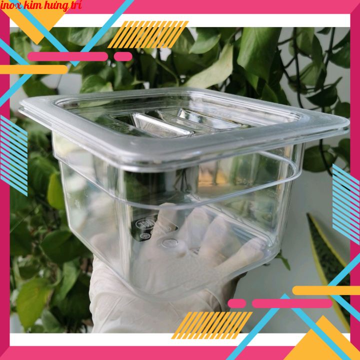 KHAY Mica trong suốt 1/6 đựng topping,thạch trà sữa