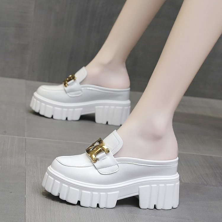 Sục Nữ Da Trơn Có Khoá Đồng Tăng Chiều Cao Đế Dày 8cm Hàng Loại 1 Mã A126