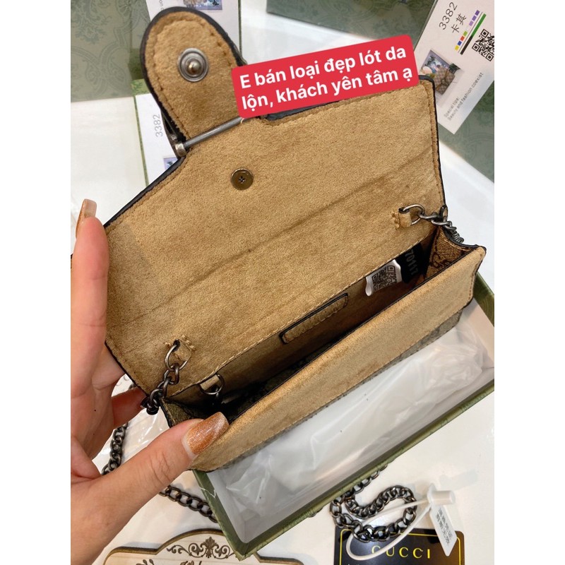 Túi Gu Chi rồng hoạ tiết màu mới chất đẹp size 18(có hộp)