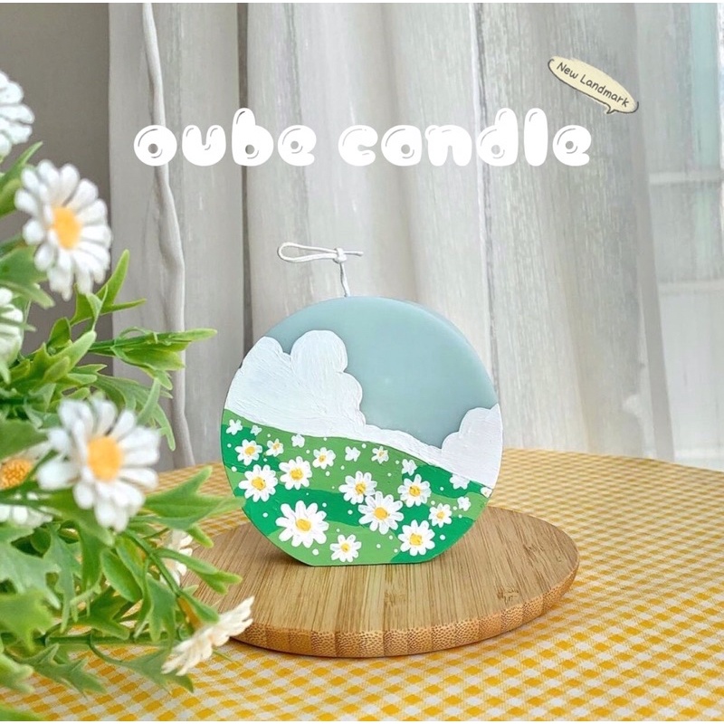 Nến Thơm Cao Cấp Tinh Dầu Thiên Nhiên Tạo Hình Vẽ Tay Độc Quyền Oube Candle 7x6x3 cm | Oube Candle NT2