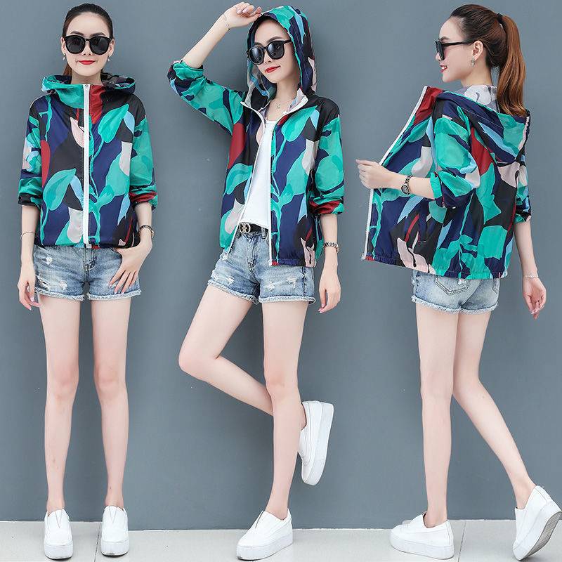 Áo khoác chống nắng họa tiết rằn ri thời trang cho nữ