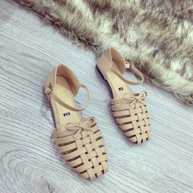 Sandal rọ nơ MAILIAA da mềm đi êm chân