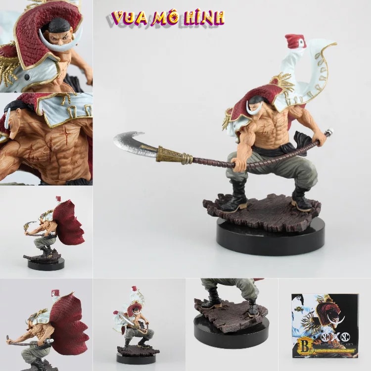 [RẺ VỔ ĐICH] Mô hình One Piece - Figure tứ hoàng Râu trắng trạng thái chiên đấu cao 20cm full BOX